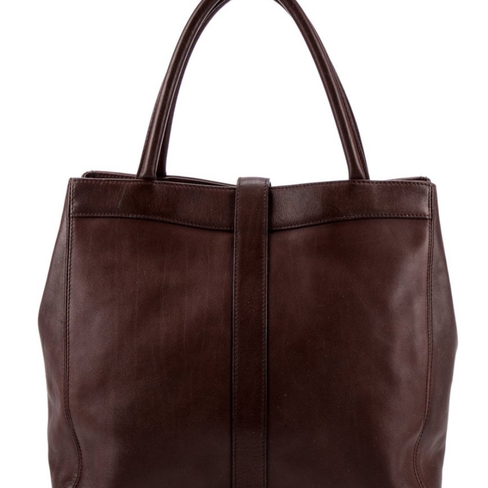 CHANEL Dark Brown Leather Tote - Picture 3 of 7